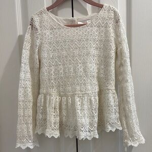 Kardashian Kids Lace Blouse - Cream